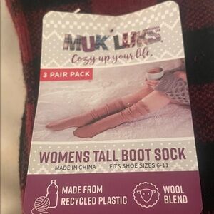 Muk Luks Women's Tall Boot Socks 3-Pack